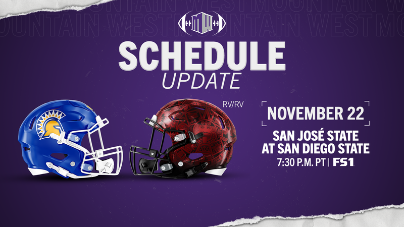 San José State at San Diego State to Air on FS1 on Nov. 22