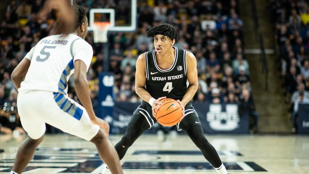 No. 22 Utah State Men’s Basketball Defeats Air Force in Wire-to-Wire Victory, 72-60