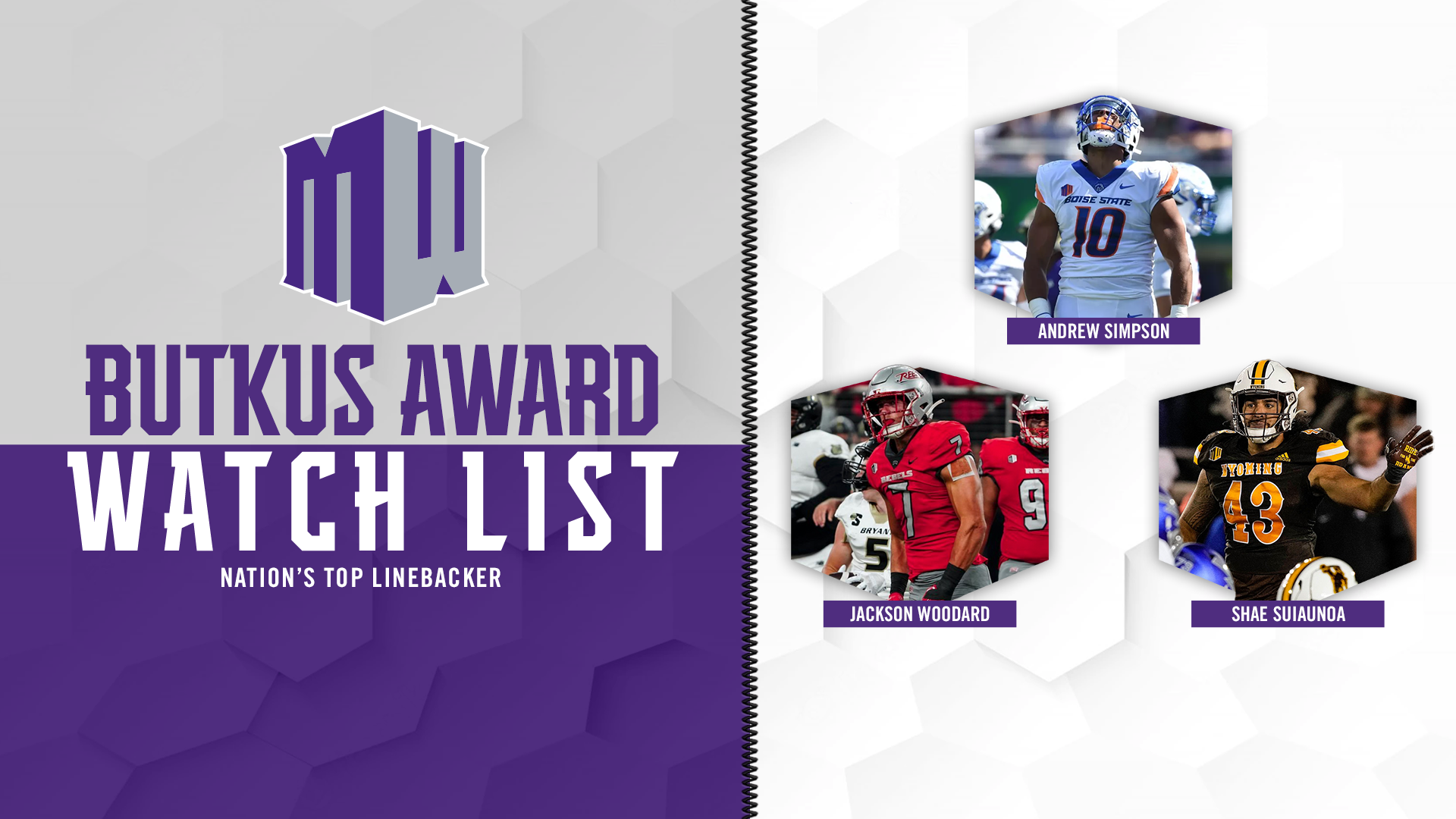 Three MW Players on Watch List for Butkus Award