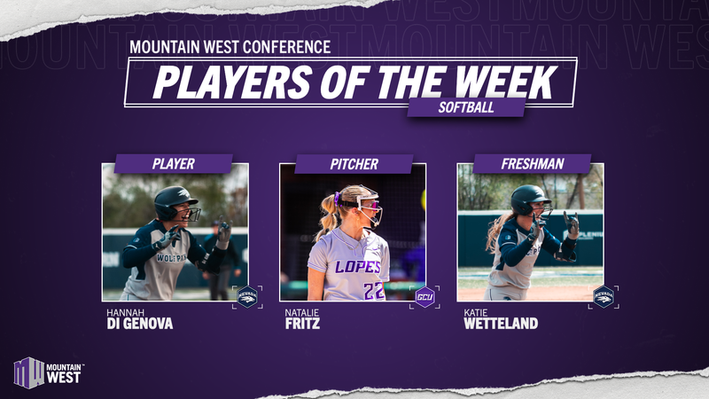 Mountain West Softball Players of the Week - April 13