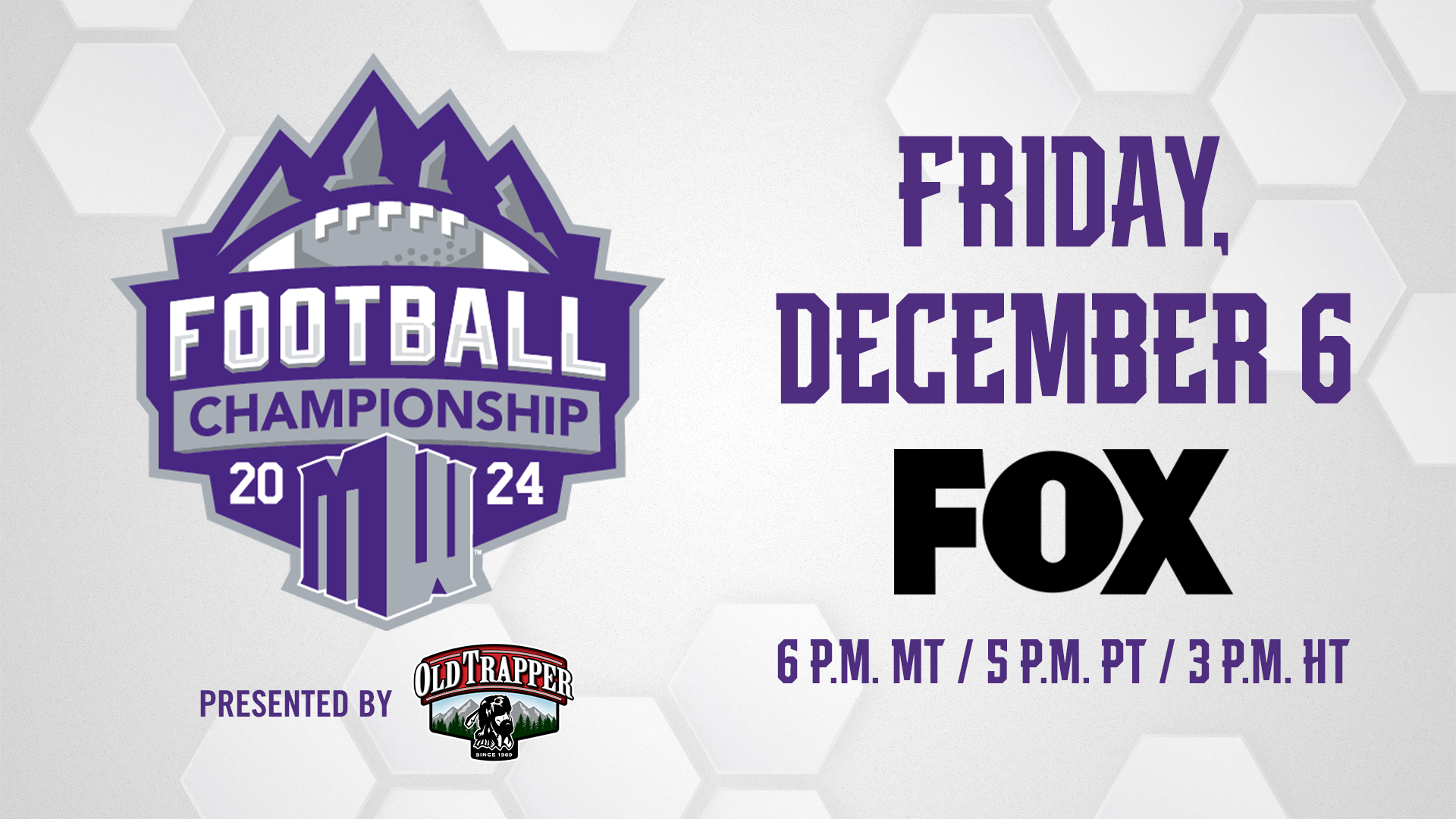 Old Trapper Mountain West Football Championship Game Set for Friday, Dec. 6