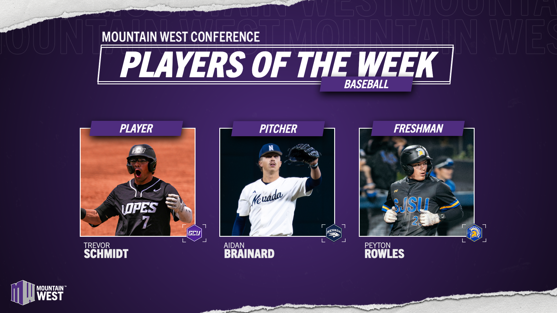 MW Baseball Players of the Week - April 20