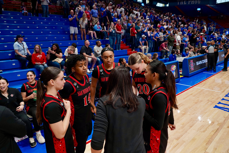 Aztecs' Season Ends in WBIT Quarterfinals at Kansas