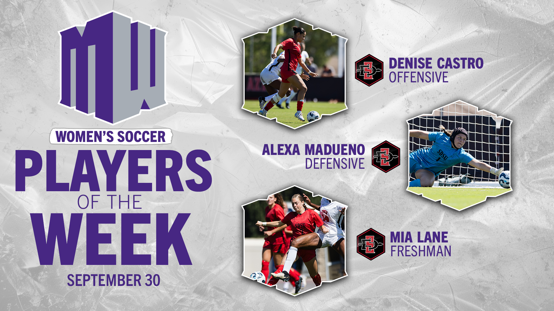 MW Soccer Players of the Week - Sept. 30