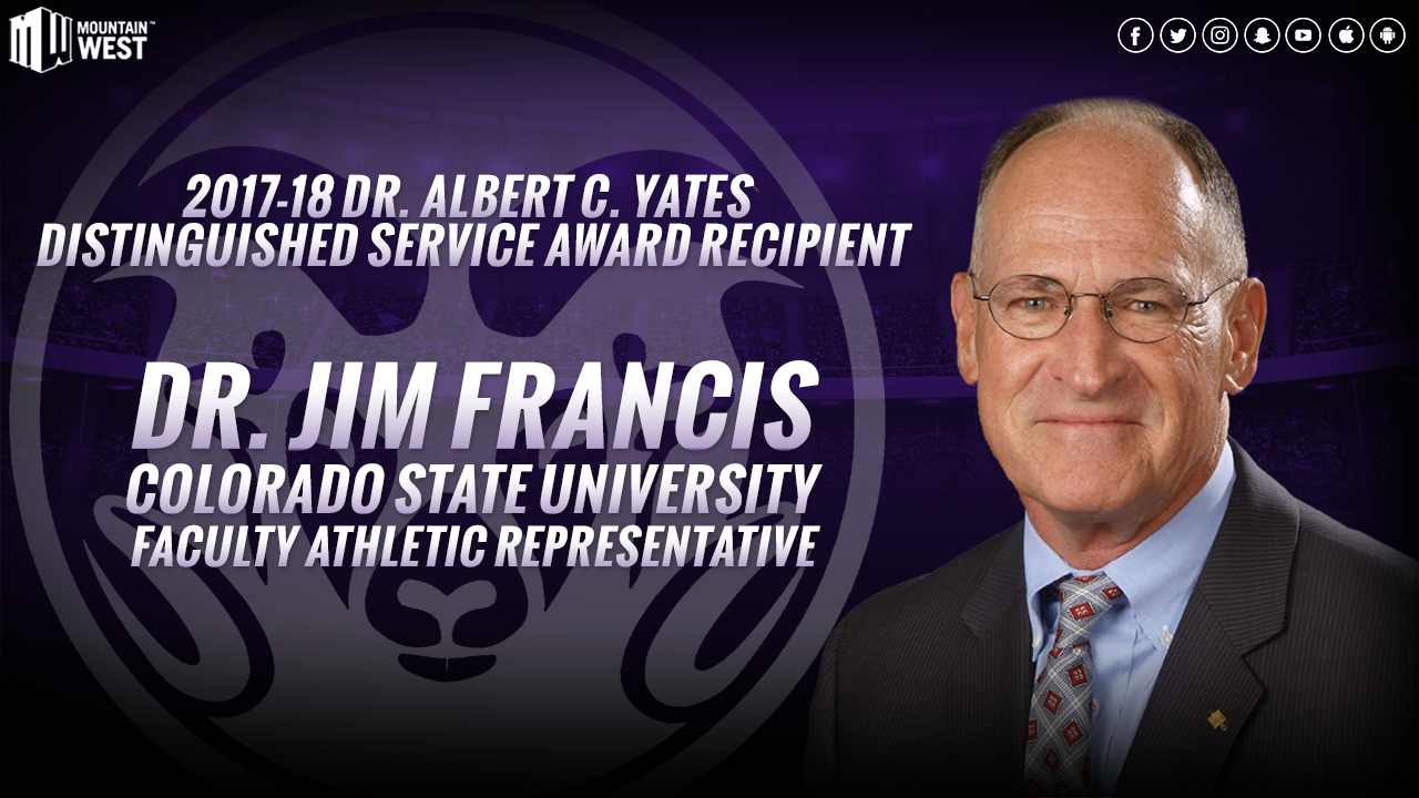 Colorado State's Dr. Jim Francis Honored With Dr. Albert C. Yates Distinguished Service Award