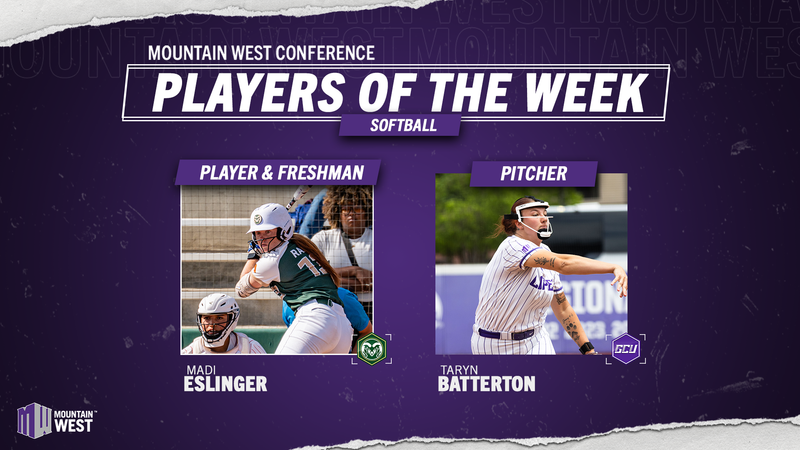 Mountain West Softball Players of the Week - April 27
