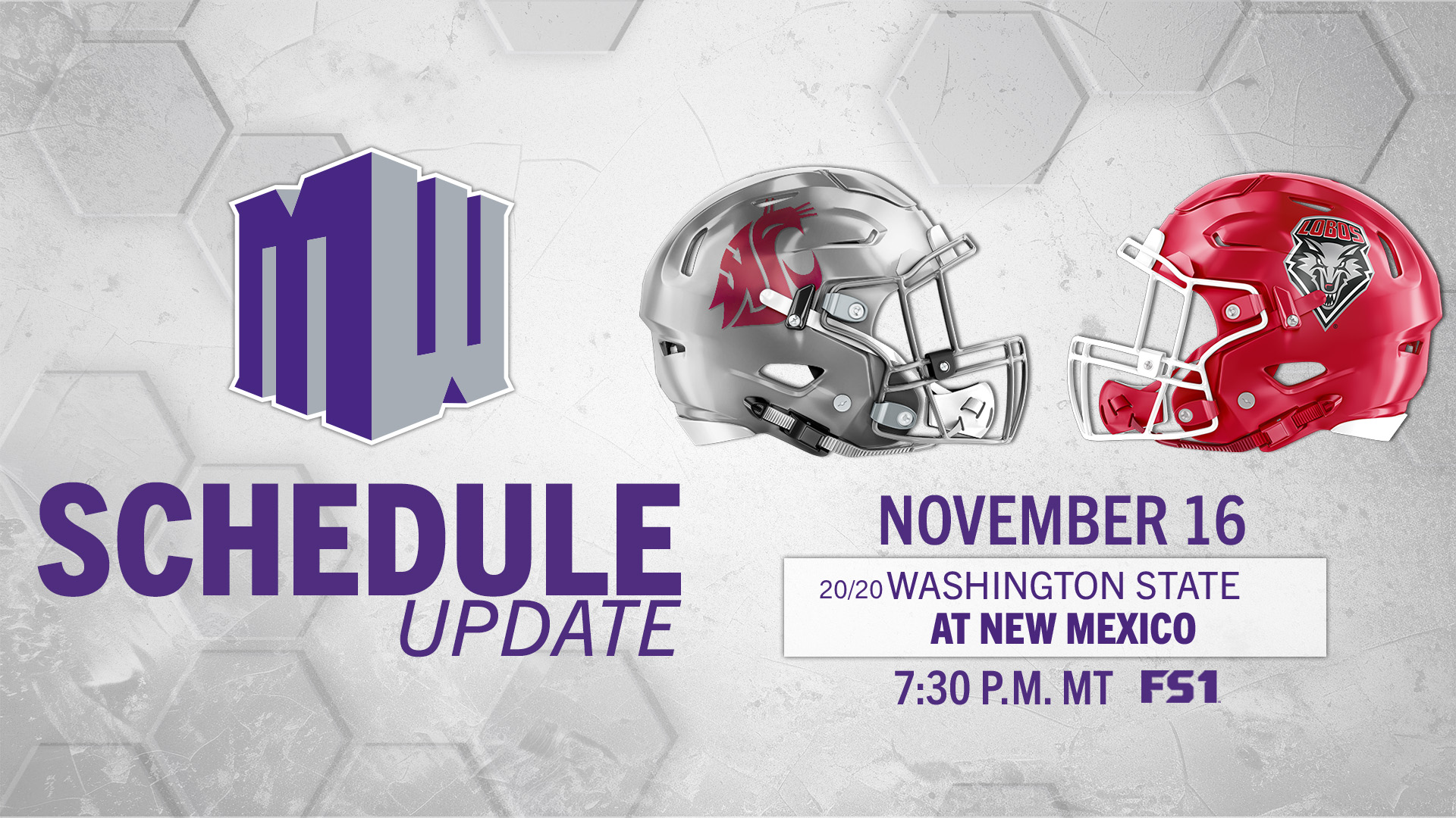 Washington State at New Mexico to Air on FS1 on Nov. 16