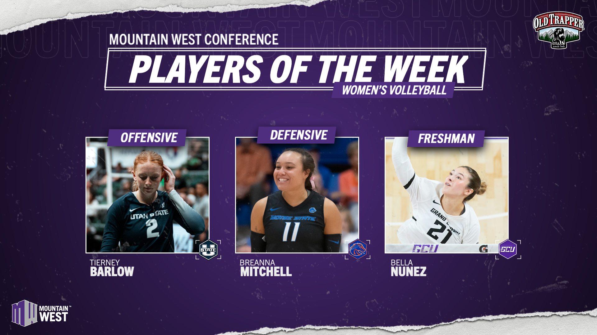 MW Women's Volleyball Players of the Week - Sept. 2
